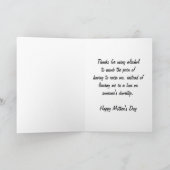 Grappige vrolijke Moederdag Kaart (Binnen)