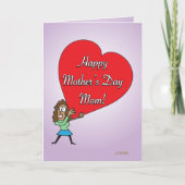 Grappige vrolijke Moederdag Kaart van dochter 1 (Voorkant)
