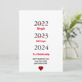 Grappige vrolijke Valentijnsdag kerstkaart (Staand voorkant)