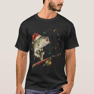 Grappige vrolijke vis Kerstmis vis voor mannen opa T-shirt