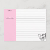 Grappige vrouw chef-kok fantasie gepersonaliseerde briefkaart (Achterkant)