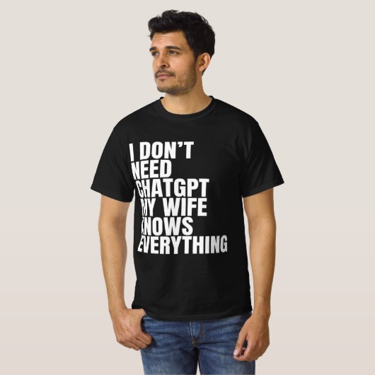 Grappige vrouw citaat Chatgpt  T-shirt (Voorkant volledig)
