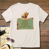 Grappige Vrouw die een Wilde Bizon Buffel Ropet T- Tri-Blend Shirt