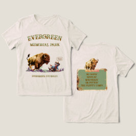 Grappige vrouw die een wilde bizon vastrijgt T-shi Tri-Blend Shirt