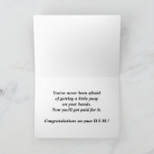 Grappige vrouw DVM Afstuderen Westerne felicitatie Kaart (Binnen)