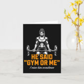 Grappige Vrouw Gewichtheffen Bodybuilding Gezegde  Kaart (Gele Bloem)