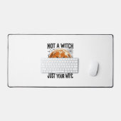 Grappige vrouw Halloween Vintage Heks Maan Design_ Bureaumat (Keyboard & Muis)