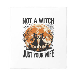 Grappige vrouw Halloween Vintage Heks Maan Design_ Notitieblok