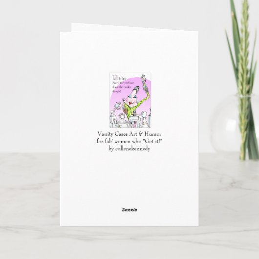 Grappige vrouw humor verjaardagskaart - moet terug kaart (Achterkant)