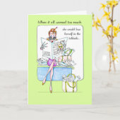 Grappige vrouw humor verjaardagskaart - Tabloid hu Kaart (Gele Bloem)