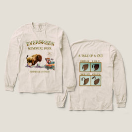 Grappige vrouw maakt foto van wilde bizon T-shirt