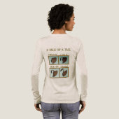 Grappige vrouw maakt foto van wilde bizon T-shirt (Achterkant)