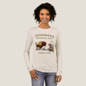 Grappige vrouw maakt foto van wilde bizon T-shirt (Voorkant)