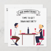 Grappige VROUW-MAN "Tijd om neer & Vuil" (Voorkant / Achterkant)