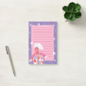 Grappige vrouw met discobal roze paars meisjesacht post-it® notes (Kantoor)