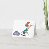 Grappige vrouw met emotionele bagage bedankkaart (Voorkant)