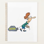 Grappige vrouw met emotionele bagage planner (Voorkant)