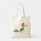 Grappige vrouw met emotionele bagage tote bag (Achterkant)