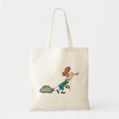 Grappige vrouw met emotionele bagage tote bag (Voorkant)