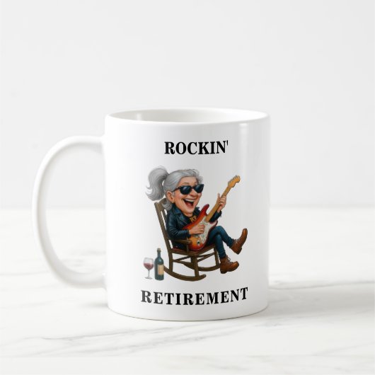 Grappige Vrouw Pensionering Koffiemok (Links)