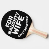 GRAPPIGE VROUW PING PONG PADDLE TAFELTENNISBATJE (Zijkant)