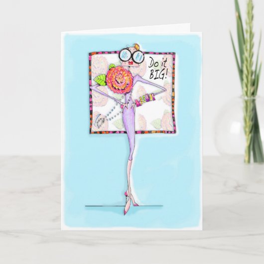 Grappige vrouw verjaardagskaart, verjaardagskaart kaart (Voorkant)