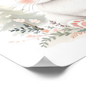 Grappige Vrouwelijke Baby Hare Woodland Nursery Poster (Hoek)