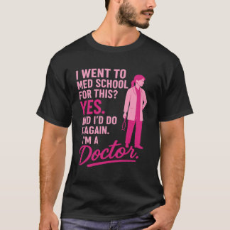 Grappige vrouwelijke dokter chirurg arts Bedankt G T-shirt
