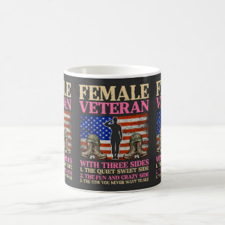 Grappige Vrouwelijke Veterane Militaire Vrouw Amer Koffiemok