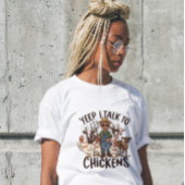 Grappige vrouwen cadeau Shirt yep ik praat met kip