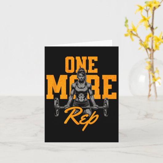 Grappige Vrouwen Gewichtheffen Reps Bodybuilding M Kaart (Gele Bloem)