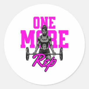 Grappige Vrouwen Gewichtheffen Reps Bodybuilding S Ronde Sticker