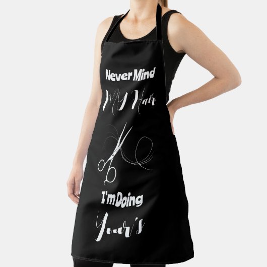 Grappige vrouwen haarstyling schort (Insitu)