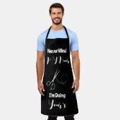 Grappige vrouwen haarstyling schort (Gedragen)