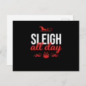 Grappige Vrouwen Kerstmis Xmas Slay Sleigh De Hele Feestdagenkaart (Voorkant / Achterkant)