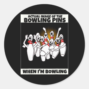 Grappige Vrouwen Kinderen Zeven Tien Pin Lachend S Ronde Sticker