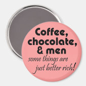 Grappige vrouwen nieuwigheid geschenken grap koffi magneet (Voorkant / Achterkant)