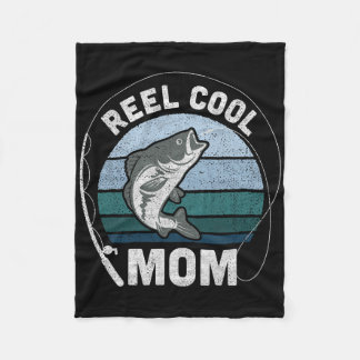 Grappige Vrouwen Reel Cool Moeder Vissen Moederdag Fleece Deken