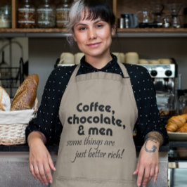 Grappige vrouwen schort koffie chocolade geschenke