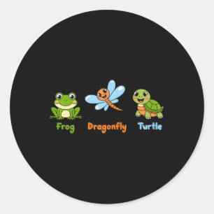 Grappige vrouwen subtiele politieke humor kikker l ronde sticker