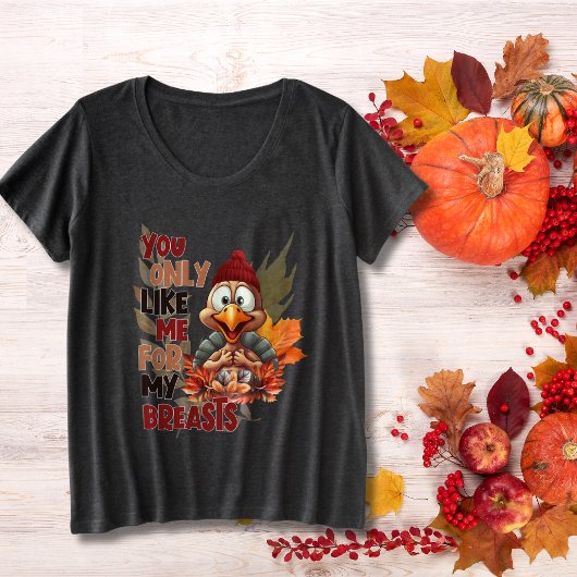 Grappige vrouwen Turkije Borsten Thanksgiving Grote Maat T-shirt