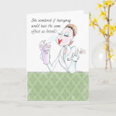 Grappige vrouwen verjaardagskaart - Botox in een b Kaart (Gele Bloem)