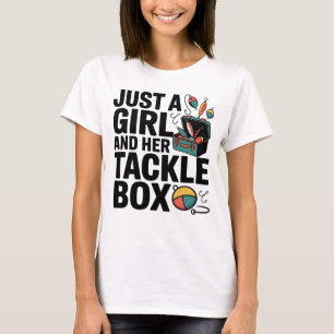 Grappige Vrouwen Vissen Schattige Vrouwelijke Angl T-shirt