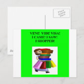 grappige vrouwenwinkelgrap briefkaart (Voorkant / Achterkant)
