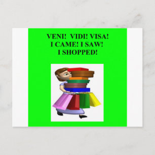 grappige vrouwenwinkelgrap briefkaart