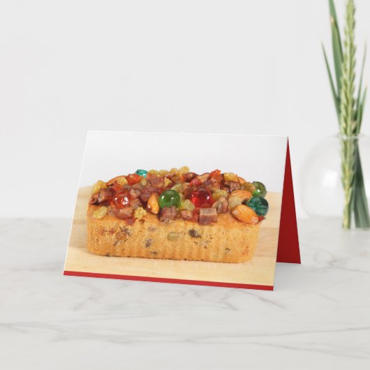 Grappige vruchtencakekaart feestdagen kaart (Voorkant)