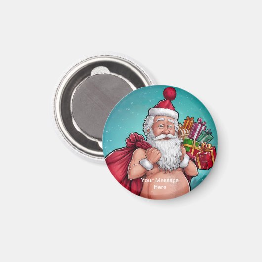 Grappige Vuil Santa Kerstcollectie Magneet (Voorkant / Achterkant)