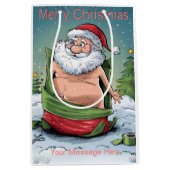 Grappige Vuil Santa Kerstcollectie Medium Cadeauzakje (Voorkant)