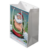 Grappige Vuil Santa Kerstcollectie Medium Cadeauzakje (Achterkant Gekanteld)