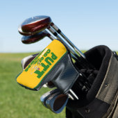 Grappige 'Vuilbekken op de green' putt of oprotten Golfheadcover (Insitu)